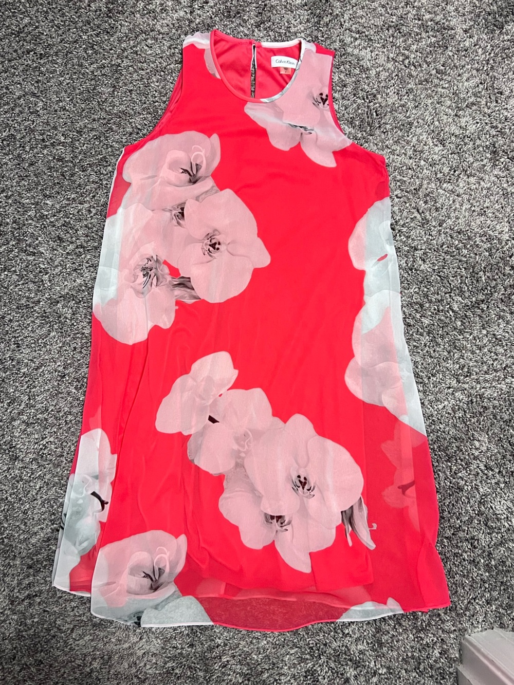 Calvin Klein Pink Floral Sleeveless Shift Top
